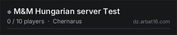 M&M Hungarian server Test on the AR16 DayZ server list