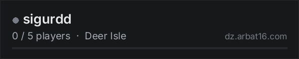 sigurdd on the AR16 DayZ server list