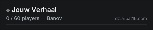 Jouw Verhaal on the AR16 DayZ server list