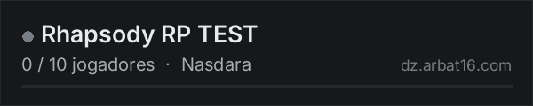 Rhapsody RP TEST na lista de servidores de DayZ da AR16