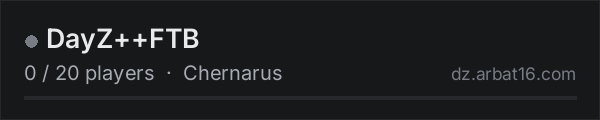 DayZ++FTB on the AR16 DayZ server list