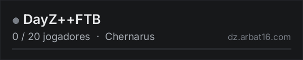 DayZ++FTB na lista de servidores de DayZ da AR16