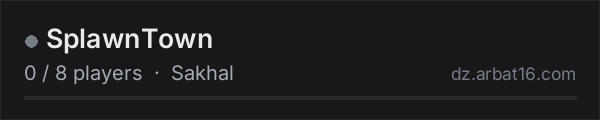 SplawnTown on the AR16 DayZ server list