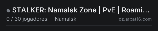 STALKER: Namalsk Zone | PvE | Roaming AI | Trader Camps na lista de servidores de DayZ da AR16