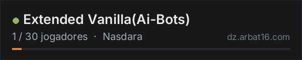Extended Vanilla(Ai-Bots) na lista de servidores de DayZ da AR16