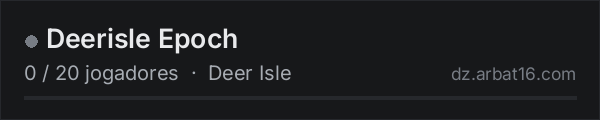 Deerisle Epoch na lista de servidores de DayZ da AR16