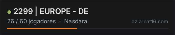 2299 | EUROPE - DE na lista de servidores de DayZ da AR16