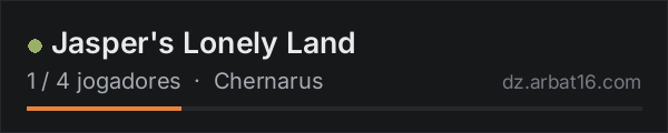 Jasper's Lonely Land na lista de servidores de DayZ da AR16