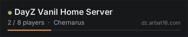 DayZ Vanil Home Server on the AR16 DayZ server list