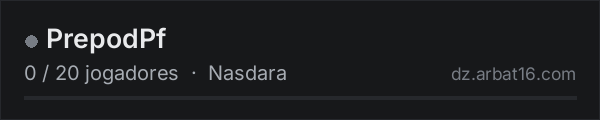 PrepodPf na lista de servidores de DayZ da AR16