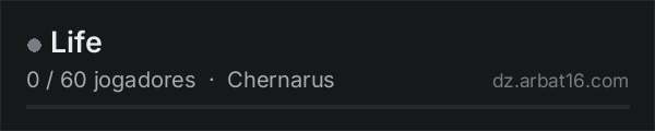 Life na lista de servidores de DayZ da AR16