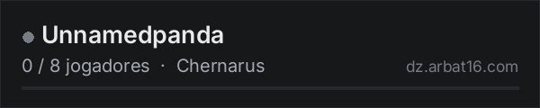 Unnamedpanda na lista de servidores de DayZ da AR16