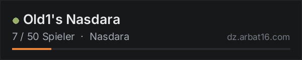 Old1's Nasdara in der DayZ-Serverliste von AR16