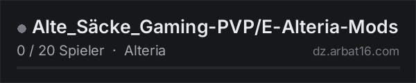 Alte_Säcke_Gaming-PVP/E-Alteria-Mods in der DayZ-Serverliste von AR16