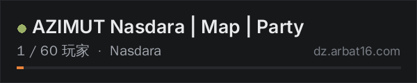 AR16 DayZ 服务器列表中的 AZIMUT Nasdara | Map | Party