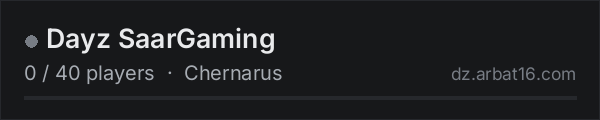 Dayz SaarGaming on the AR16 DayZ server list