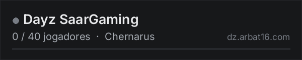 Dayz SaarGaming na lista de servidores de DayZ da AR16