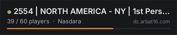 2554 | NORTH AMERICA - NY | 1st Person Only on the AR16 DayZ server list