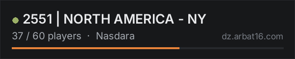 2551 | NORTH AMERICA - NY on the AR16 DayZ server list