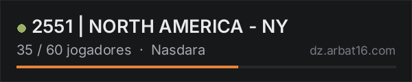 2551 | NORTH AMERICA - NY na lista de servidores de DayZ da AR16