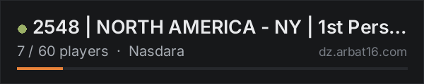 2548 | NORTH AMERICA - NY | 1st Person Only on the AR16 DayZ server list