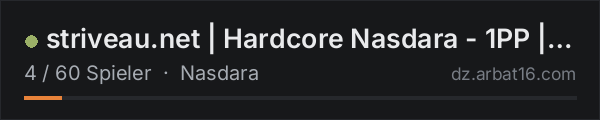striveau.net | Hardcore Nasdara - 1PP | Vanilla+ in der DayZ-Serverliste von AR16