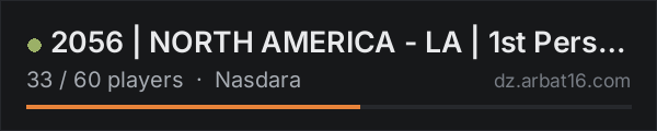 2056 | NORTH AMERICA - LA | 1st Person Only on the AR16 DayZ server list