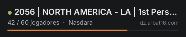 2056 | NORTH AMERICA - LA | 1st Person Only na lista de servidores de DayZ da AR16