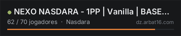 NEXO NASDARA - 1PP | Vanilla | BASES | 4 MAN MAX na lista de servidores de DayZ da AR16