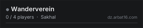 Wanderverein on the AR16 DayZ server list