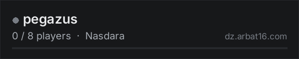 pegazus on the AR16 DayZ server list