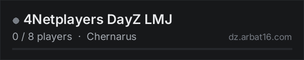 4Netplayers DayZ LMJ on the AR16 DayZ server list