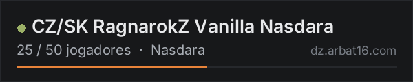 CZ/SK RagnarokZ Vanilla Nasdara na lista de servidores de DayZ da AR16
