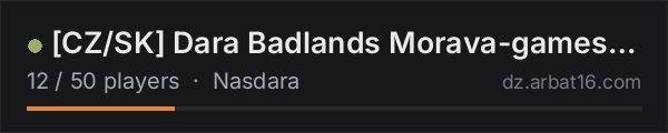 [CZ/SK] Dara Badlands Morava-games.cz MapLink PVE on the AR16 DayZ server list
