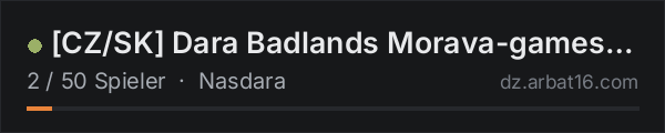 CZ/SK Dara Badlands Morava-games.cz MapLink PVE in der DayZ-Serverliste von AR16