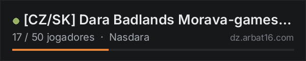 CZ/SK Dara Badlands Morava-games.cz MapLink PVE na lista de servidores de DayZ da AR16