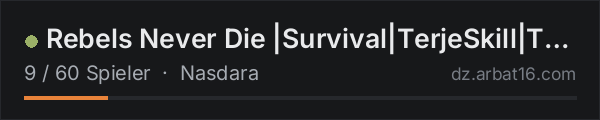 Rebels Never Die |Survival|TerjeSkill|TerjeMedicine|Bots in der DayZ-Serverliste von AR16