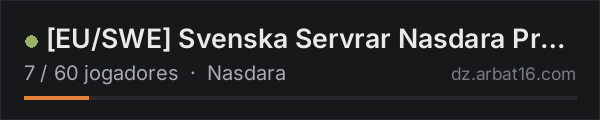 [EU/SWE] Svenska Servrar Nasdara Province | na lista de servidores de DayZ da AR16