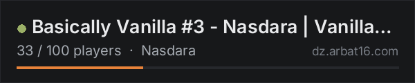 Basically Vanilla #3 - Nasdara | Vanilla | 1PP on the AR16 DayZ server list