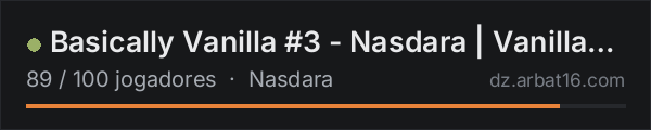 Basically Vanilla #3 - Nasdara | Vanilla | 1PP na lista de servidores de DayZ da AR16