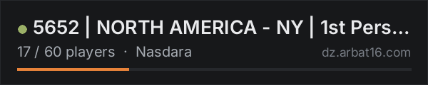 5652 | NORTH AMERICA - NY | 1st Person Only on the AR16 DayZ server list