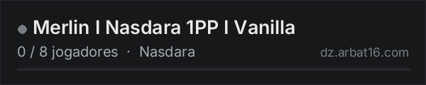 Merlin I Nasdara 1PP I Vanilla na lista de servidores de DayZ da AR16