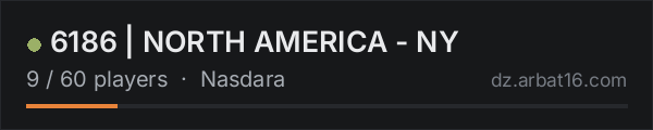 6186 | NORTH AMERICA - NY on the AR16 DayZ server list