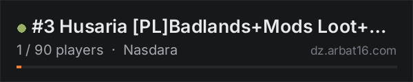 #3 Husaria PLBadlands+Mods Loot++ Map Raid Heli Cars on the AR16 DayZ server list