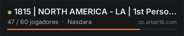 1815 | NORTH AMERICA - LA | 1st Person Only na lista de servidores de DayZ da AR16