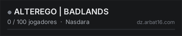 ALTEREGO | BADLANDS na lista de servidores de DayZ da AR16