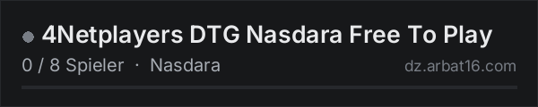 4Netplayers DTG Nasdara Free To Play in der DayZ-Serverliste von AR16