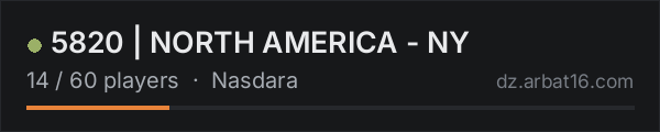 5820 | NORTH AMERICA - NY on the AR16 DayZ server list