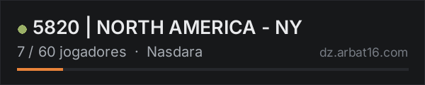 5820 | NORTH AMERICA - NY na lista de servidores de DayZ da AR16