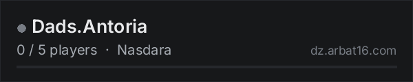 Dads.Antoria on the AR16 DayZ server list
